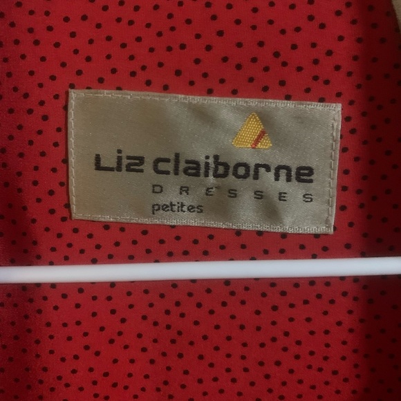 Vintage Liz Claiborne red dress size 8. Tulip hem. - Picture 3 of 6